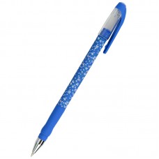 Ручка кулькова Blue floral, синя