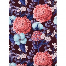Книга записна тверда обкл. А5, 96 арк., кліт., Bloom,фіолет.