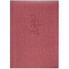 Щоденник 2024 кишеньковий Tweed червоний