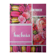 Книга канцелярська BOHO CHIC, А4, 96 арк., лінія, офсет, тверда ламінована обкладинка, рожева