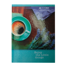 Книга канцелярська ROMANTIC, А4, 96 арк., лінія, офсет, тверда ламінована обкладинка, бірюзова