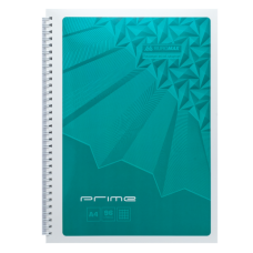 Зошит для нотаток PRIME, А4, 96 арк., клітинка, картонна обкладинка, бірюзовий