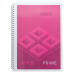 Зошит для нотаток PRIME, А4, 96 арк., клітинка, картонна обкладинка, рожевий