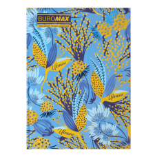 Записна книжка FLORISTICA, А5, 96 арк., клітинка, тверда картонна обкладинка, блакитна