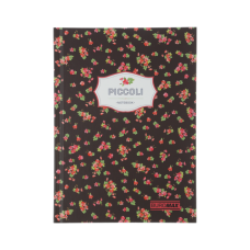 Записна книжка PICCOLI, А-5, 80 арк.,  кл., інт. обкл., мат. лам.+лак, коричневий