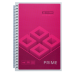 Зошит для нотаток PRIME, А5, 96 арк., клітинка, картонна обкладинка, рожевий