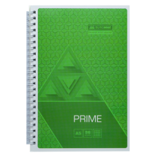 Зошит для нотаток PRIME, А5, 96 арк., клітинка, картонна обкладинка, салатовий