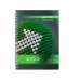 Зошит для нотаток SPHERE, А5, 80 арк., клітинка, картонна обкладинка, зелений