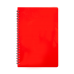 Зошит для нотаток GLOSS, А5 80 арк., клітинка, пластикова обкладинка, червоний