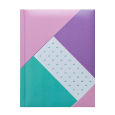 Записна книжка FUSION, А5, 80 арк., клітинка, тверда обкладинка, гл. ламінація з поролоном, фіолетова