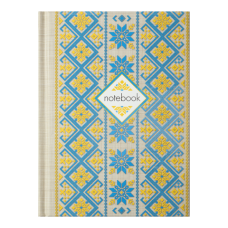 Записна книжка ETHNO, А6, 64 арк., клітинка, тверда обкладинка, мат. ламінація+лак, бірюзова