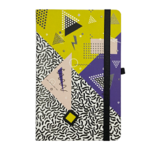 Книжка записна CREATIVE, на гумці, 136х207мм, 96 арк., кліт., офсет крем., тв.лам.обкл., жовта