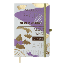 Книжка записна IDEA, на гумці, 136х207мм, 96 арк., кліт., офсет крем., тв.лам.обкл., бузкова