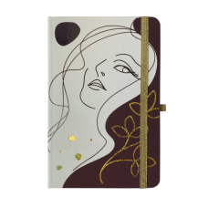 Книжка записна LADY, на гумці, 136х207мм, 96 арк., кліт., офсет крем., тв.лам.обкл., бордова