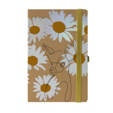 Книжка записна NATURE, на гумці, 136х207мм, 96 арк., кліт., офсет крем., тв.лам.обкл., пісочна