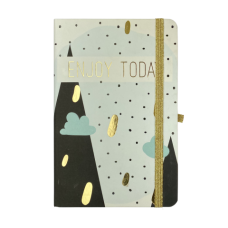 Книжка записна POSITIVO, на гумці, 136х207мм, 96 арк., кліт., офсет крем., тв.лам.обкл., блакитна