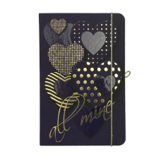Книжка записна TRENDY, на гумці, 136х207мм, 96 арк., кліт., офсет крем., тв.лам.обкл., фіолетова