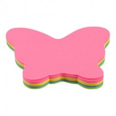 Блок для нотаток BUTTERFLY, 50 арк., асорті, неон