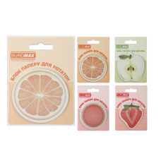 Блок для нотаток FRUITS, з кл.шаром, 70х70 мм, 30 арк