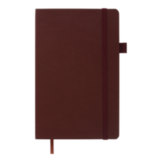 Книга записна PRIMO 125*195, 96 арк., клітинка, обкл. штучна шкіра, коричневий