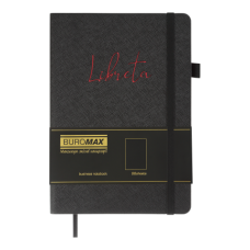 Блокнот діловий LIBRETA, А5, 96 арк., нелінов., чорний, шт.шкіра