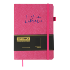 Блокнот діловий LIBRETA А5, 96л, чистий, обкладинка штучна шкіра, малиновий