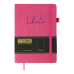 Блокнот діловий LIBRETA А5, 96л, чистий, обкладинка штучна шкіра, малиновий