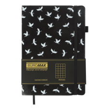 Блокнот діловий RELAX, А5, 96 арк., клітинка, чорний, шт.шкіра