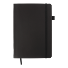 Блокнот діловий BRIEF, L2U, А5, 96 арк., клітинка, чорний, шт.шкіра