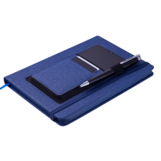 Блокнот діловий COMFORT, А5, 96 арк., клітинка, синій, шт.шкіра