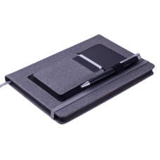 Блокнот діловий COMFORT, А5, 96 арк., клітинка, сірий, шт.шкіра