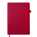 Блокнот діловий WILD, А5, 96 арк., клітинка, червоний, шт.шкіра