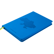 Блокнот діловий UKRAINE, А5, 96 арк., клітинка, синій, шт.шкіра