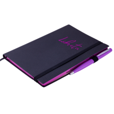 Блокнот діловий LIBRETA, А5, 96 арк., лінія, чорний, шт.шкіра