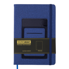 Блокнот діловий COMFORT А5, 96л, крапка, обкладинка штучна шкіра, синій
