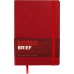 Блокнот діловий BRIEF, L2U, А5, 96 арк., лінія, червоний, шт.шкіра