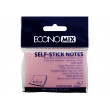 Стікери Economix, 50х75, рожеві, 100 арк.