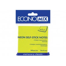 Стікери Economix, 75х75, зелені, 100 арк.