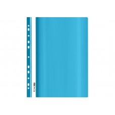 Папка-швидкозшивач з прозорим верхом А4 з перфорацією, глянець, блакитна