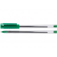 Ручка кулькова OPTIMA HYPE T 1,0 mm. Корпус прозорий, пише зеленим