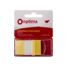Стікери-закладки Optima, 45х25, жовті, 50 шт.