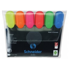 Набір маркерів текстовиділювачів SCHNEIDER JOB 1-4,5 мм, 6 кольорів в блістері Набір маркерів текстовиділювачів SCHNEIDER JOB 1-4,5 мм, 6 кольорів в блістері